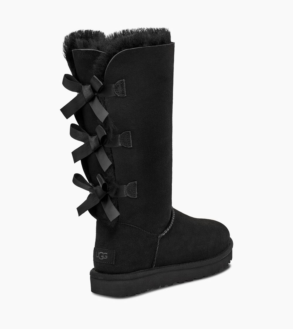 Ugg Bailey Bow Ii - Womens Tall Boots - Black - NZ (8157DNPQI)